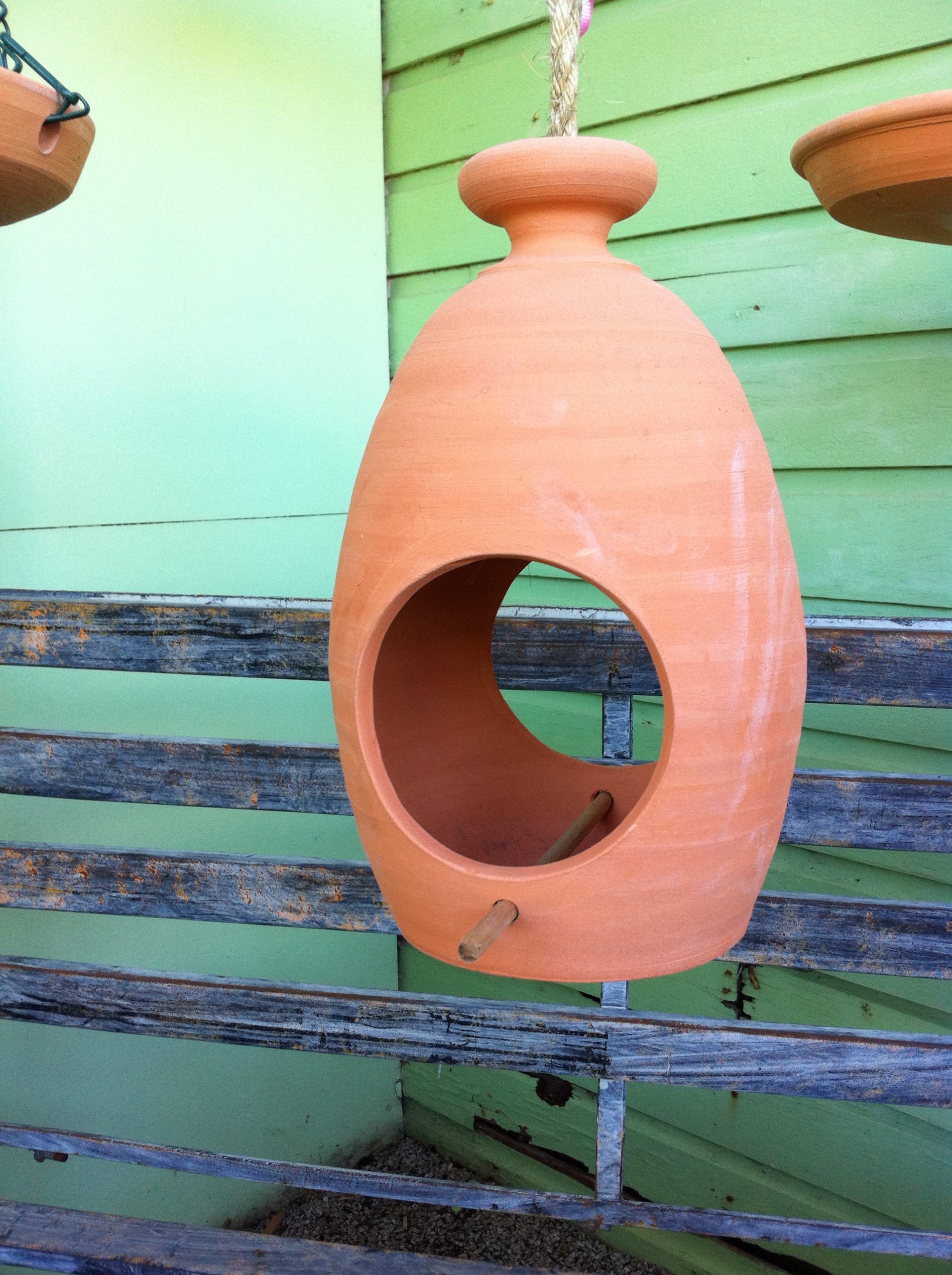 Birdfeeder Terracotta With Perch Perth Wa Online Garden Centre