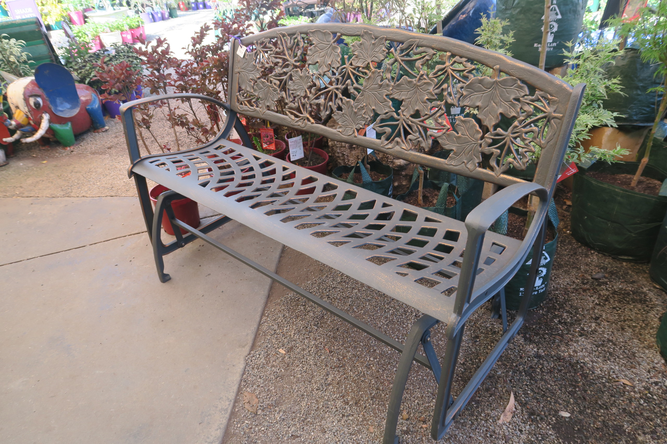 Wrought Iron Glider Bench Luvbyte Co